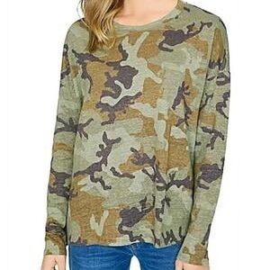 Sanctuary Green Camo Long Sleeve Top